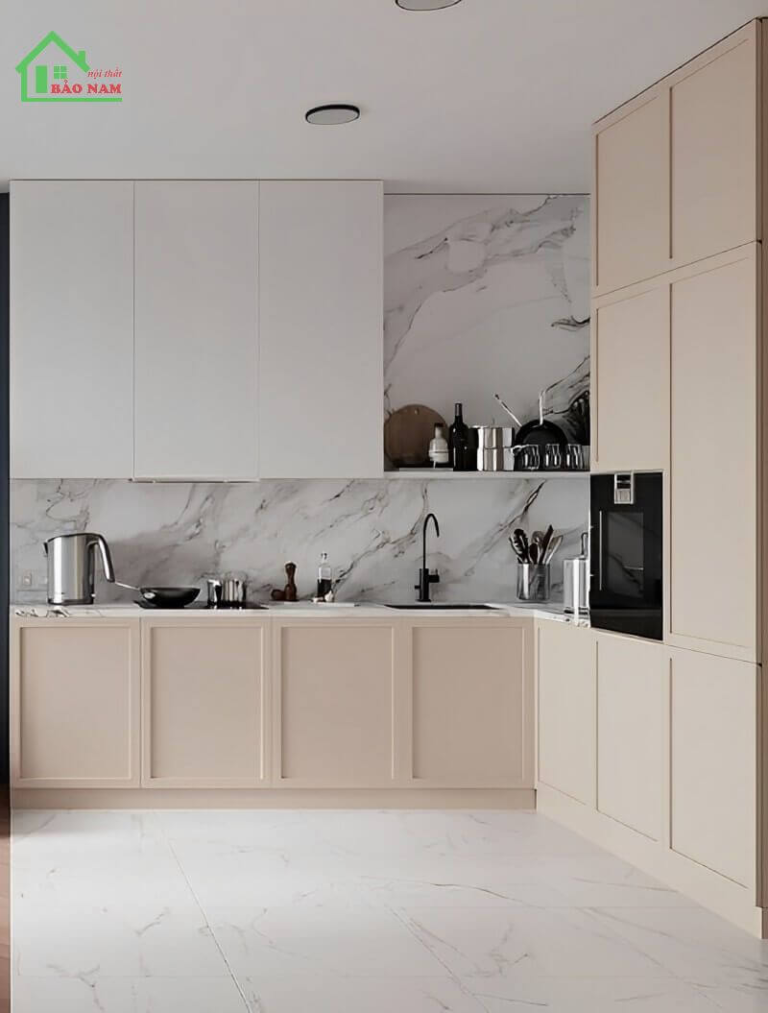 L-shaped MDF kitchen cabinet 2MX2M TB05 3