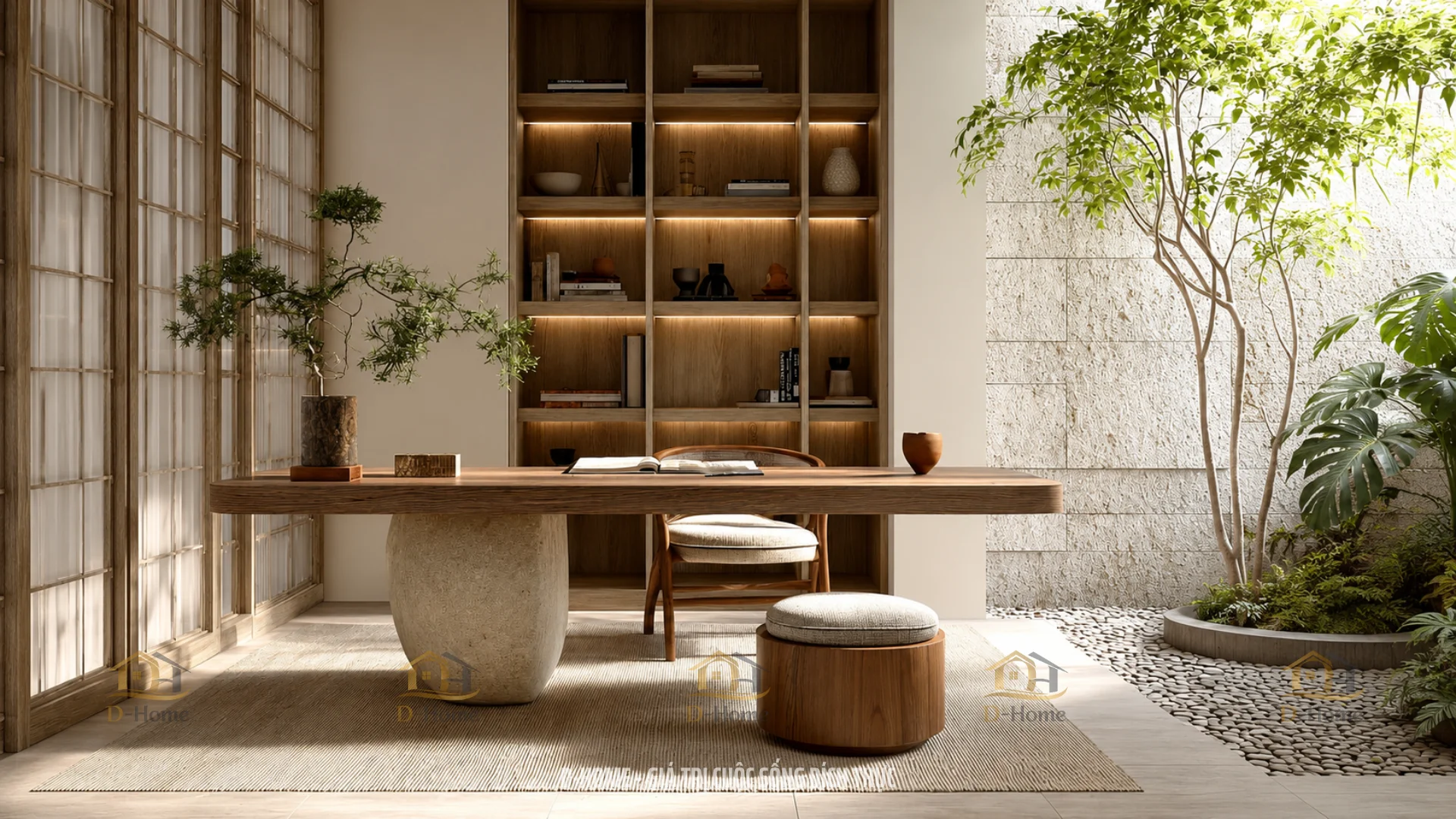 Phong cách thiết kế nội thất văn phòng Japandi