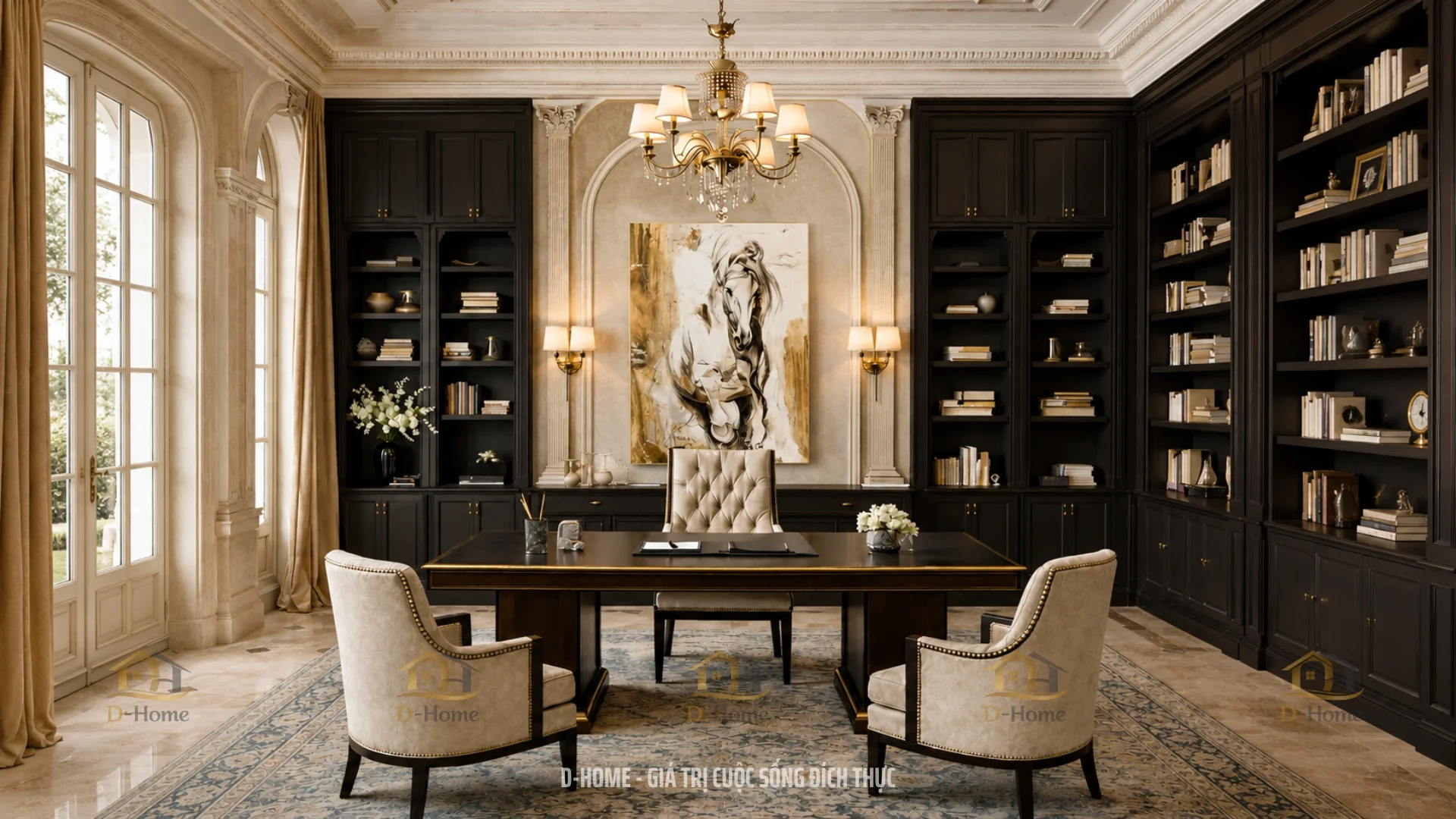 Phong cách thiết kế nội thất văn phòng Luxury