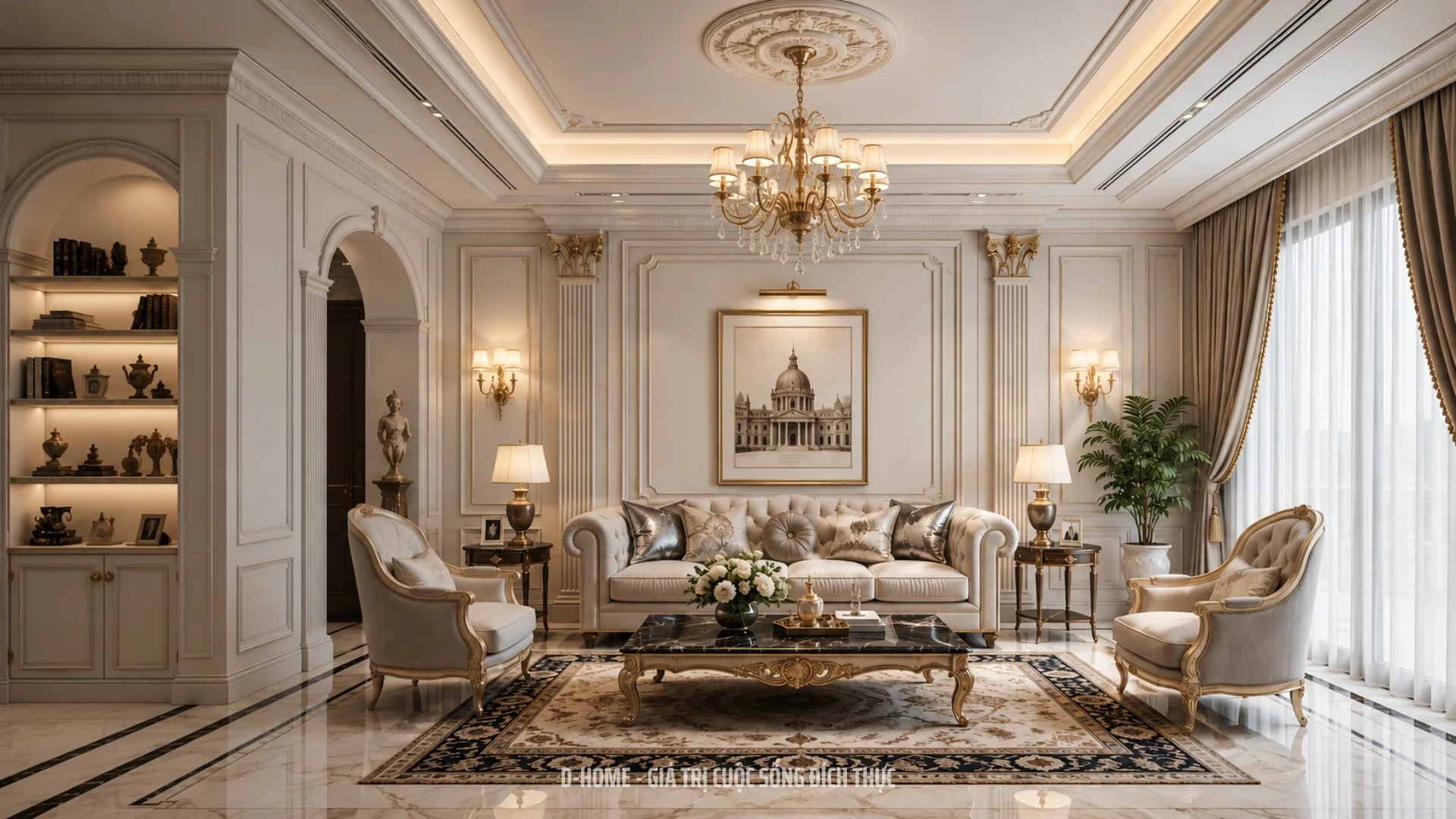 Phong cách thiết kế nội thất tân cổ điển - Neo Classic