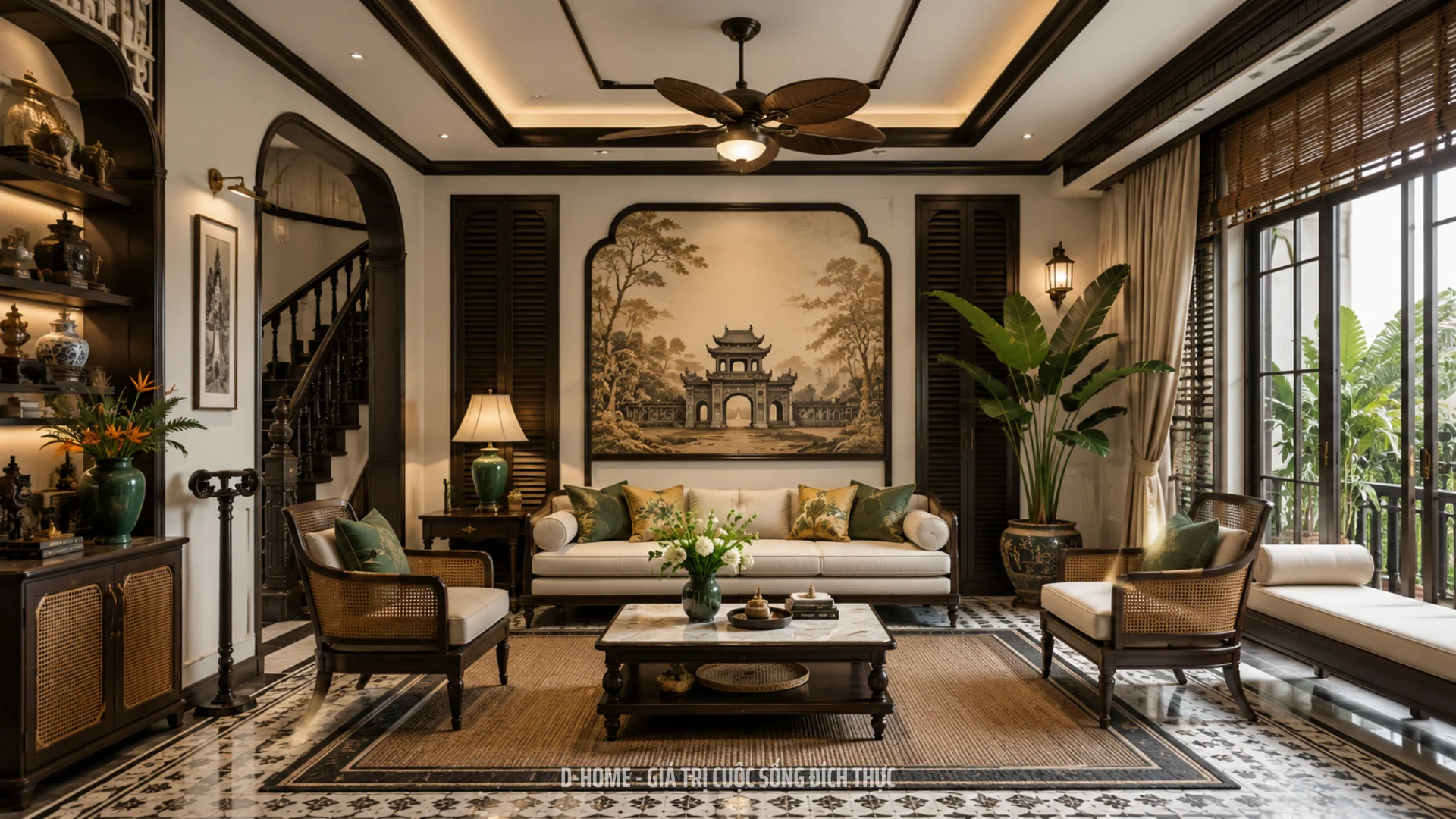 Phong cách thiết kế nội thất đông dương - Indochine