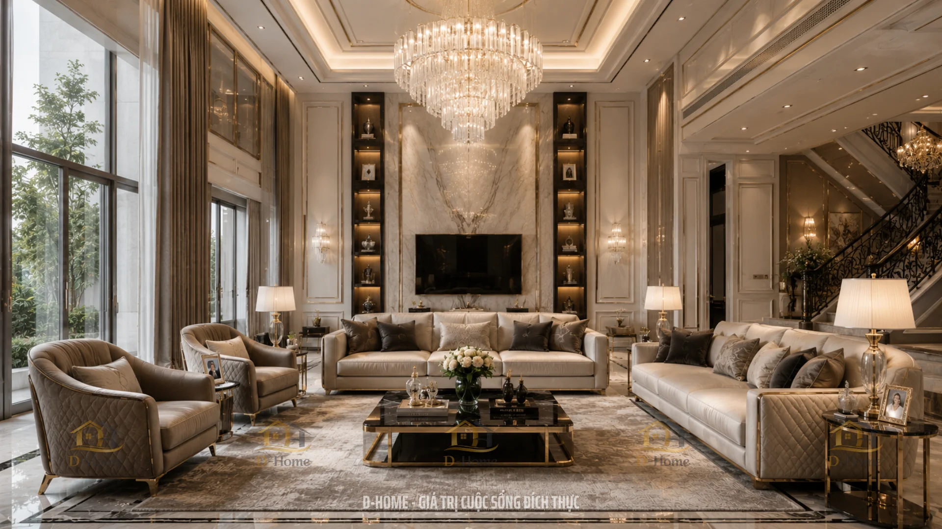 Phong cách thiết kế nội thất biệt thự Luxury là biểu tượng của sự sang trọng, đẳng cấp và tính cá nhân hóa trong không gian sống hiện đại