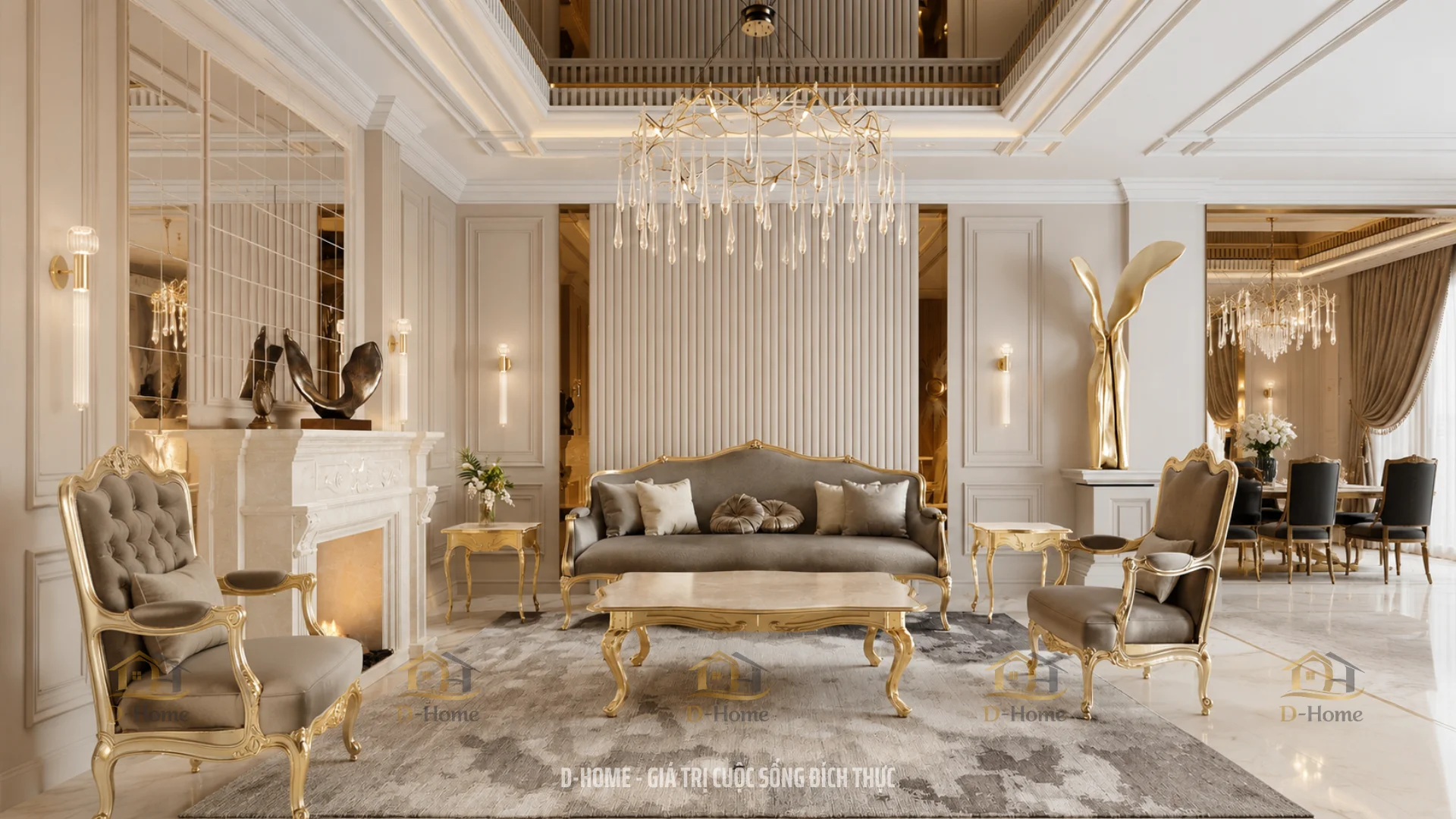 Phong cách thiết kế nội thất biệt thự tân cổ điển (Neo Classic)