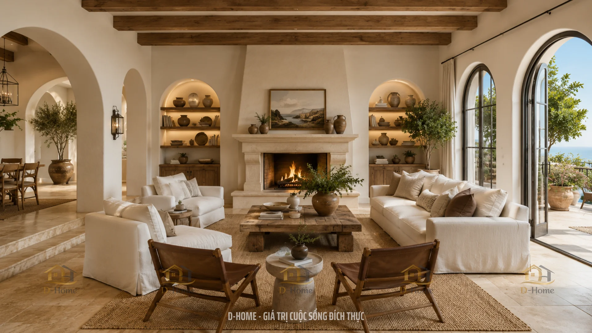 Phong cách thiết kế nội thất biệt thự Địa Trung Hải (Mediterranean)