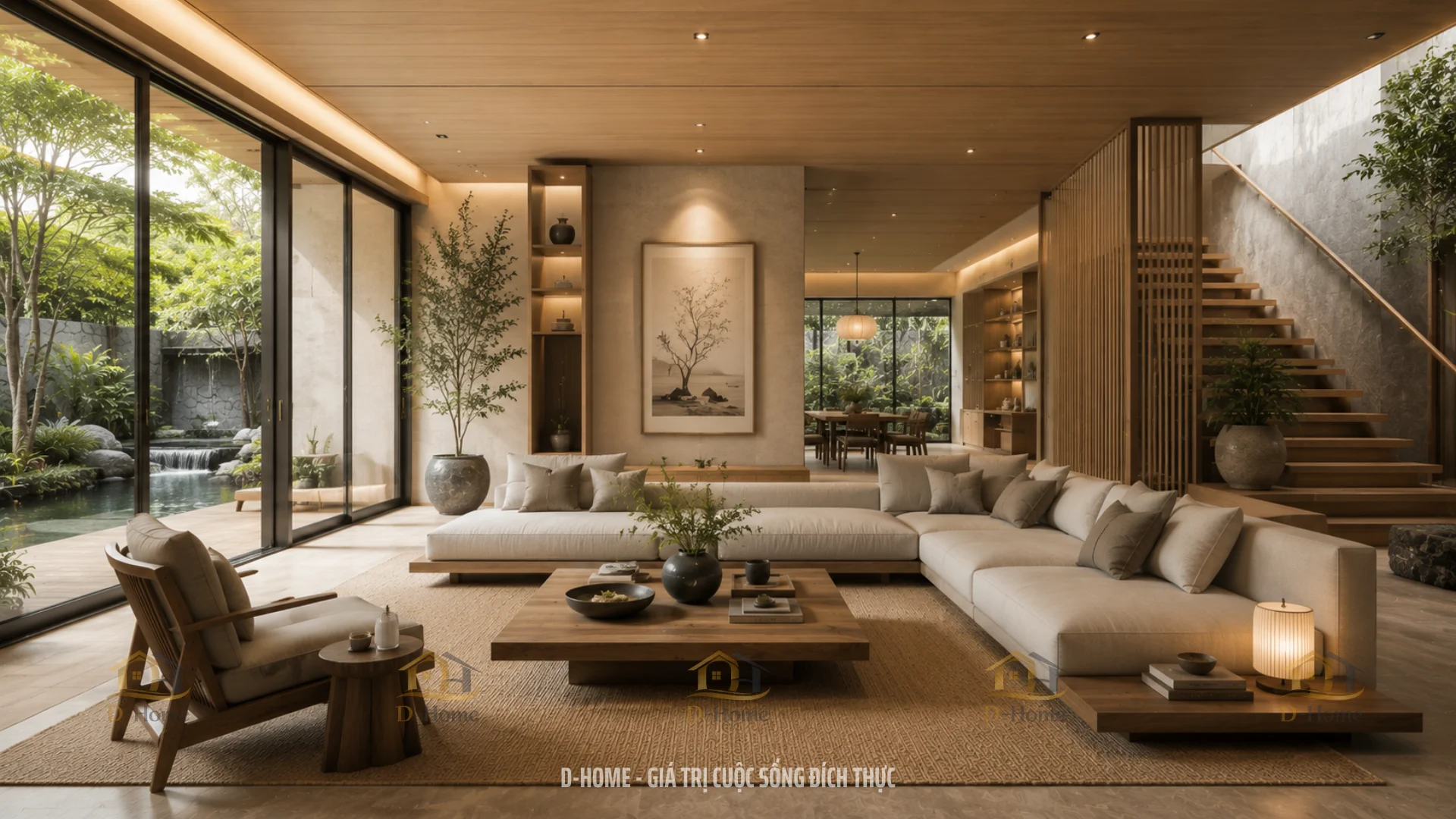 Phong cách thiết kế nội thất biệt thự Japandi là sự kết hợp hài hòa giữa phong cách Nhật Bản (Japanese) và phong cách Bắc Âu (Scandinavian)