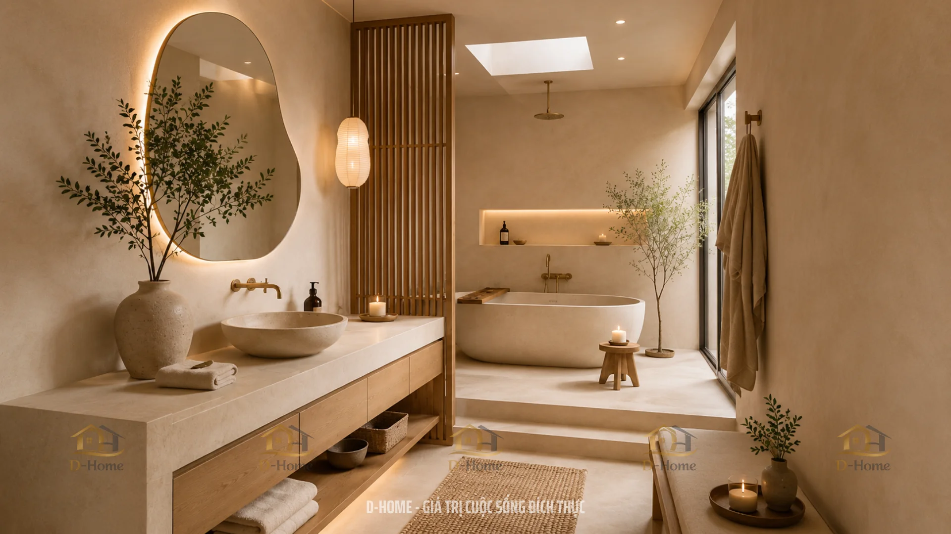 Thiết kế nội thất phòng tắm hiện đại ưu tiên sự tiện nghi, sạch sẽ và tối ưu trải nghiệm sử dụng