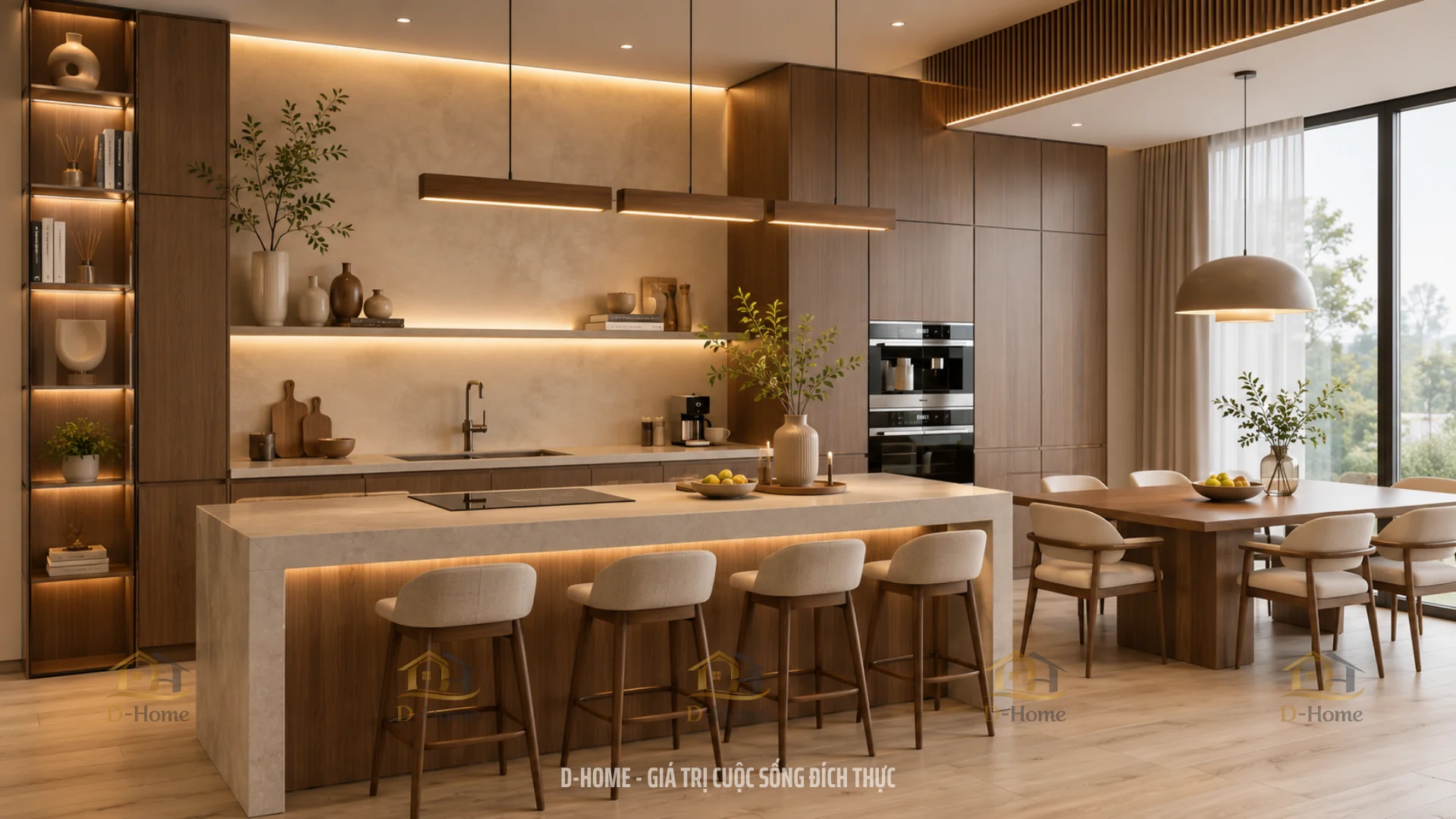 99+ mẫu thiết kế nội thất phòng bếp đẹp, hiện đại và tiện nghi được yêu thích nhất năm 2026