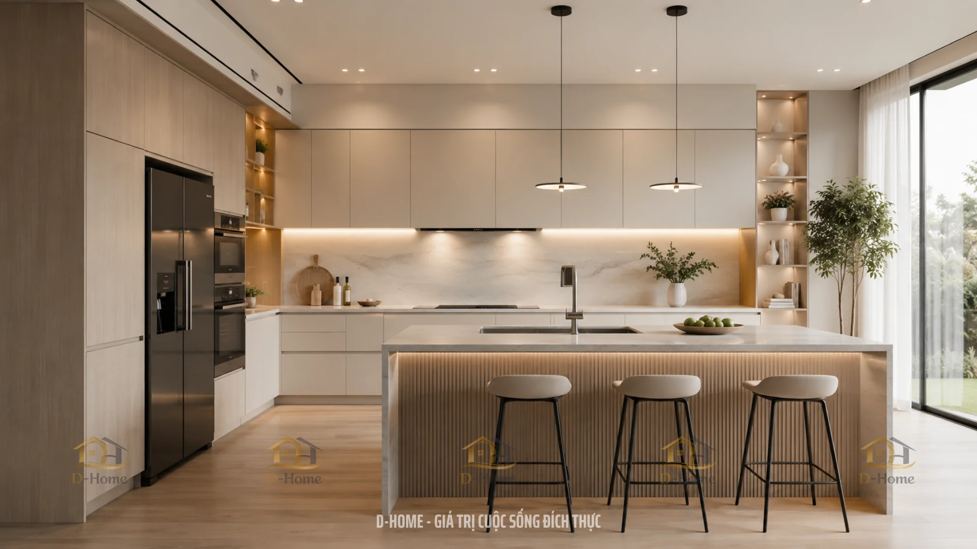 Phong cách thiết kế phòng bếp hiện đại tối giản (Minimalism)