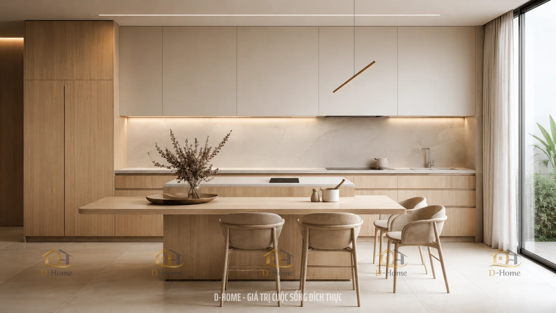 Phong cách thiết kế phòng bếp hiện đại tối giản (Minimalism)