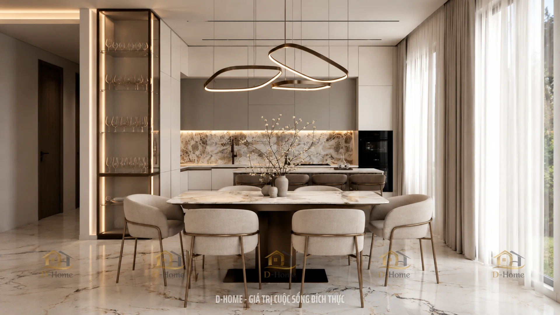 Phòng bếp Luxury cho những không gian biệt thự, penthouse hoặc chung cư cao cấp,