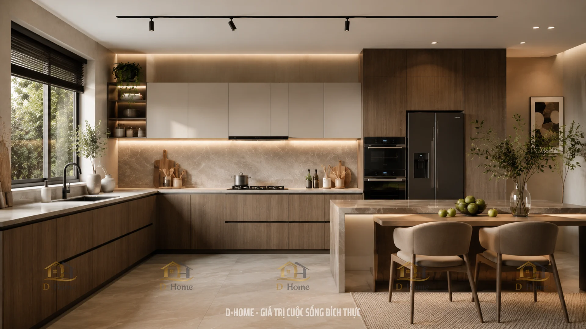 Tủ bếp dáng chữ L 