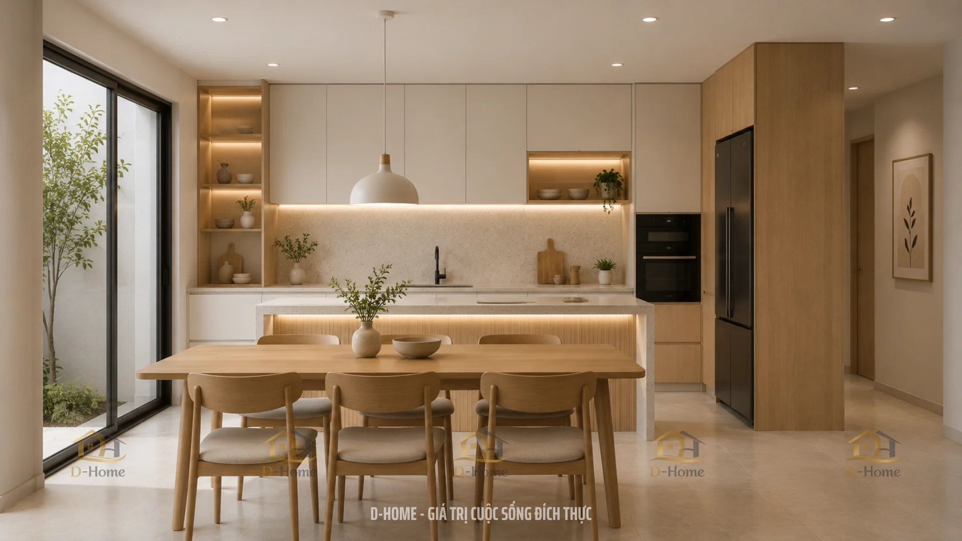 99+ mẫu thiết kế nội thất phòng bếp đẹp, hiện đại và tiện nghi được yêu thích nhất năm 2026