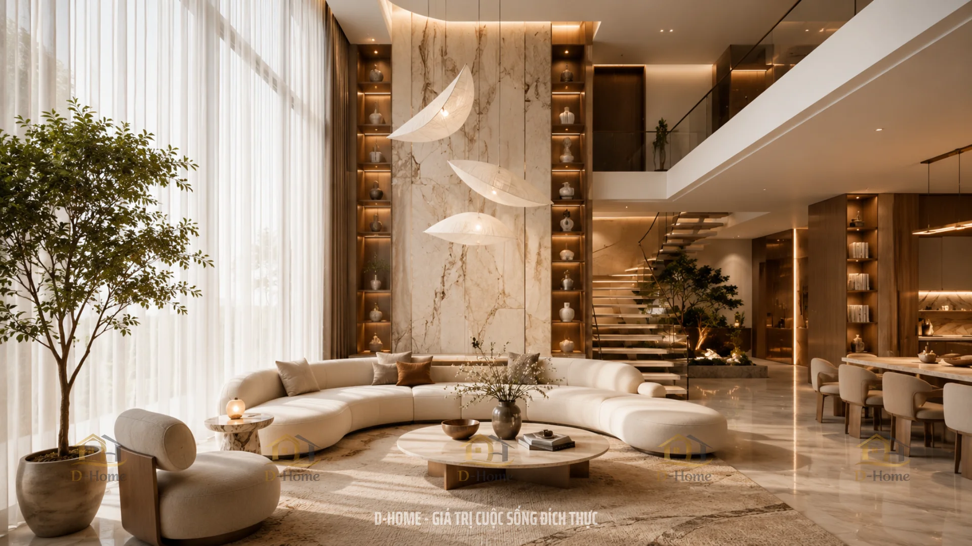 Thiết Kế Nội Thất Phòng Khách Biệt Thự