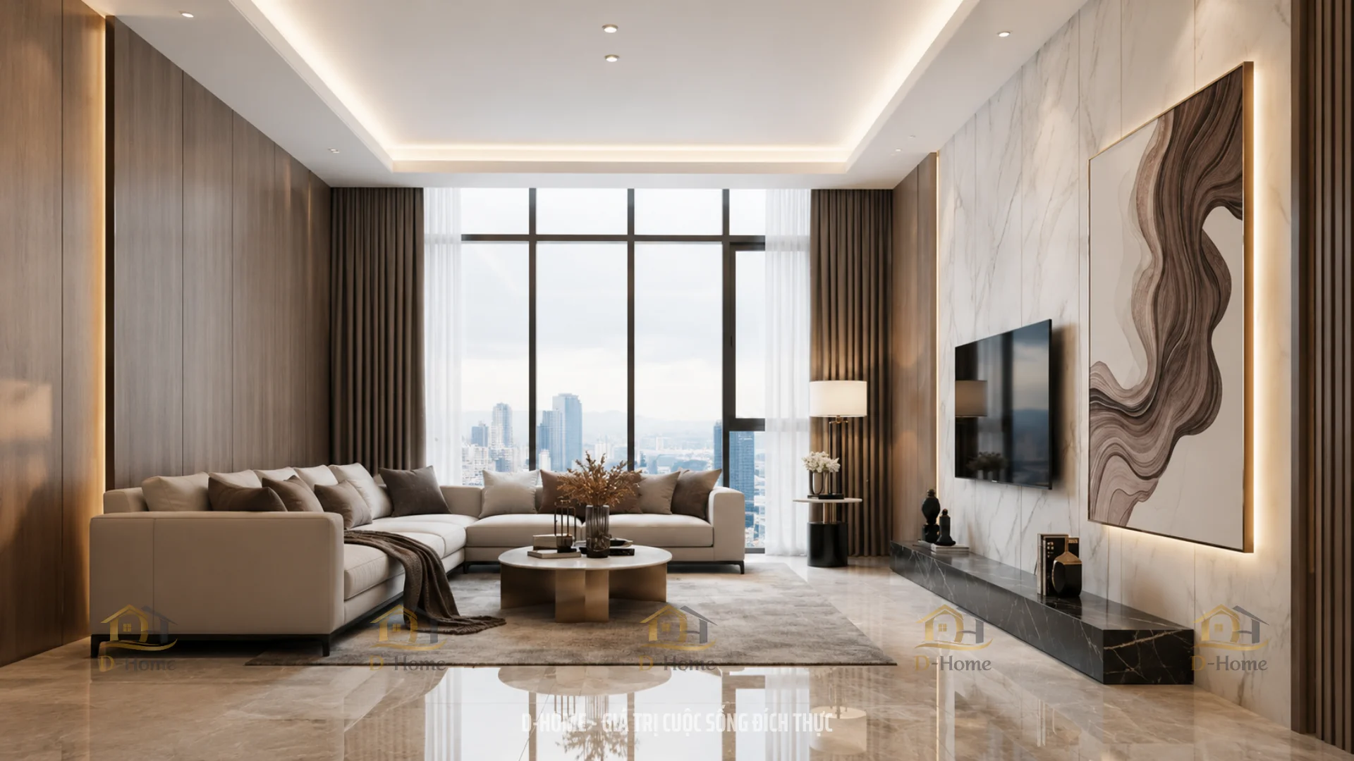 Thiết Kế Nội Thất Phòng Khách Chung Cư Đẹp