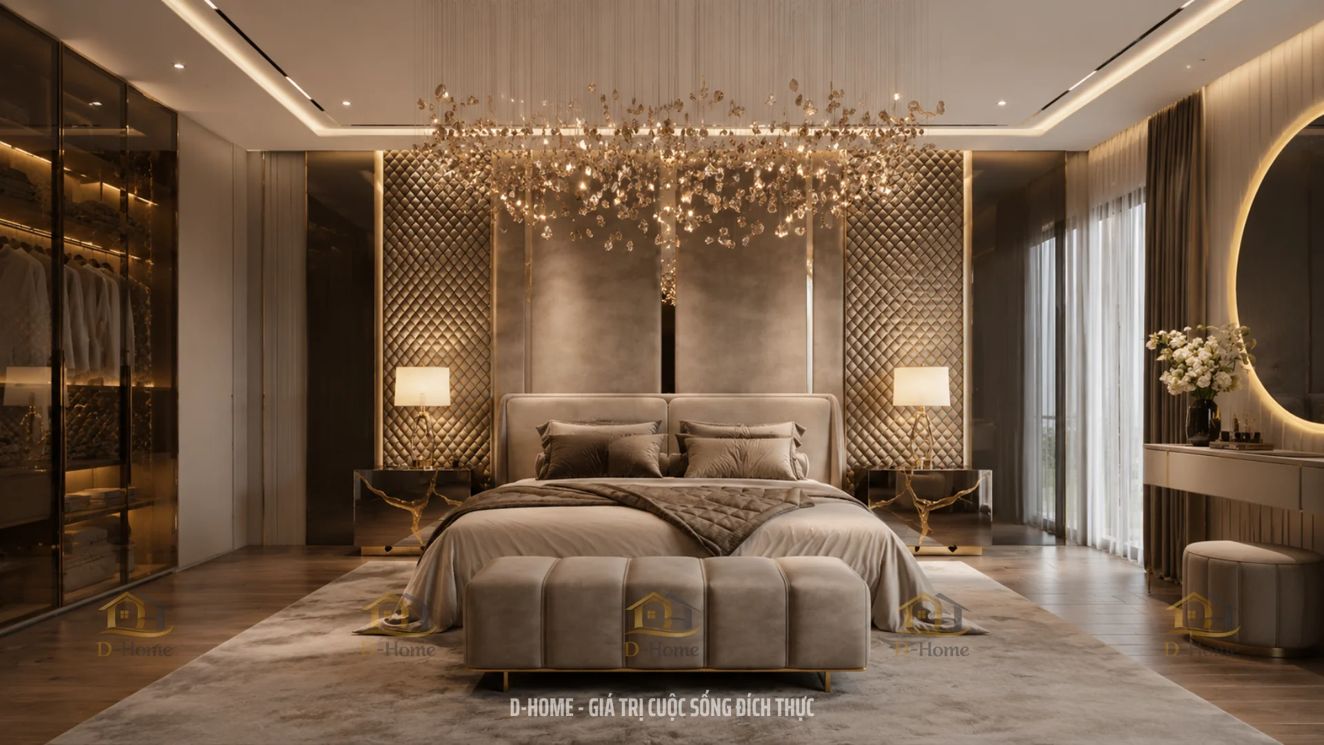 Phòng ngủ phong cách sang trọng - Modern Luxury