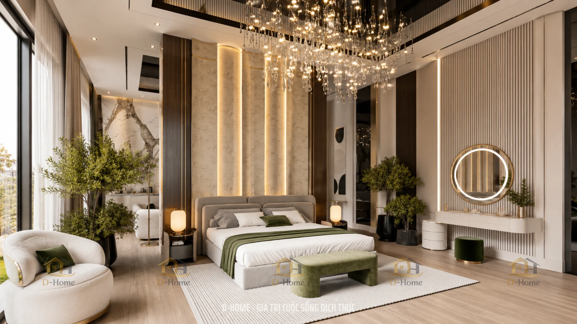 Phòng ngủ phong cách sang trọng - Modern Luxury