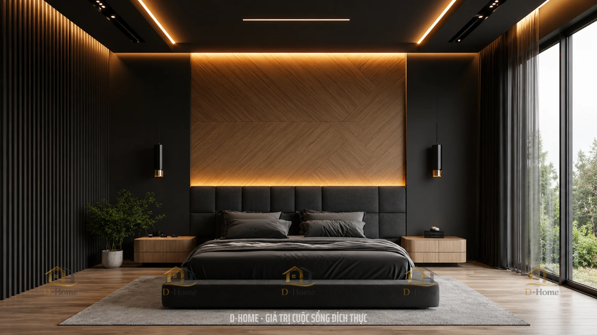 Thiết kế phòng ngủ đẹp cho nam