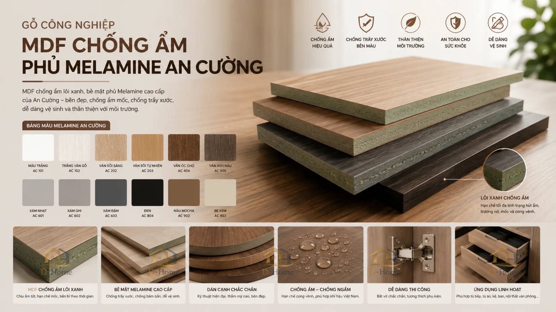 Tủ quần áo gỗ công nghiệp cánh kính MDF phủ Melamine giá tốt