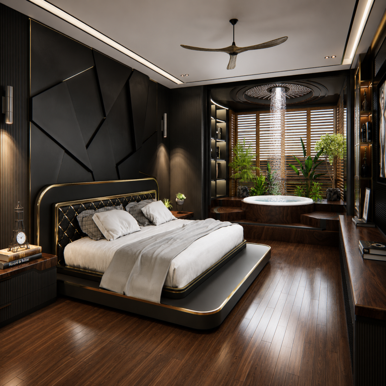 Dự án Thiết Kế Phòng Ngủ 30m2 đẹp hiện đại giá tốt tận xưởng