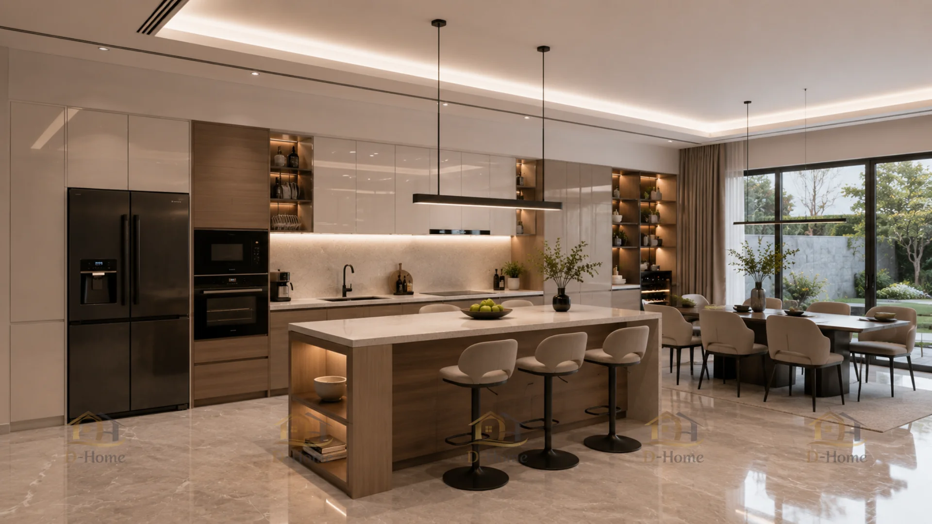 Dự Án Thi Công Nội Thất Phòng Bếp 40m2 Hiện Đại