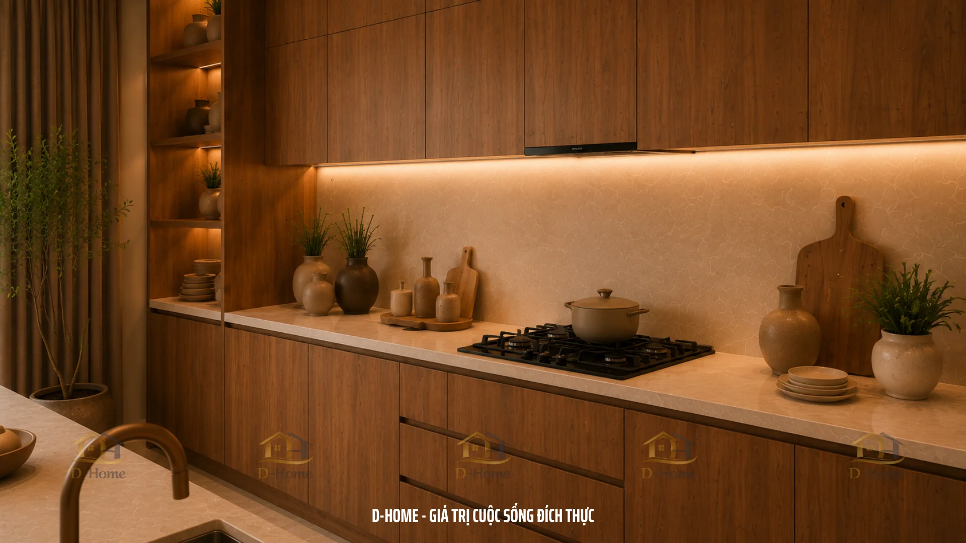 Dự án Thiết kế Phòng Khách Và Bếp Liên Thông 110m² - Anh V