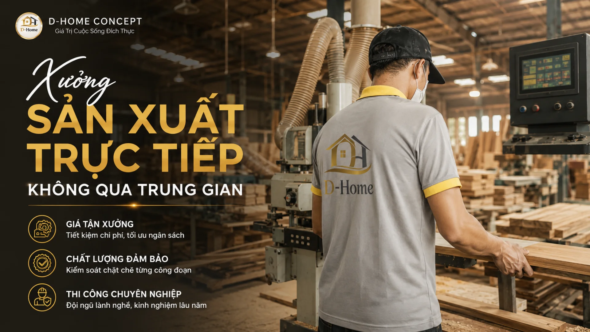 D-Home Đơn vị chuyên thiết kế thi công nội thất phòng khách và bếp đẹp hiện đại đa dạng phòng cách giá tận xưởng