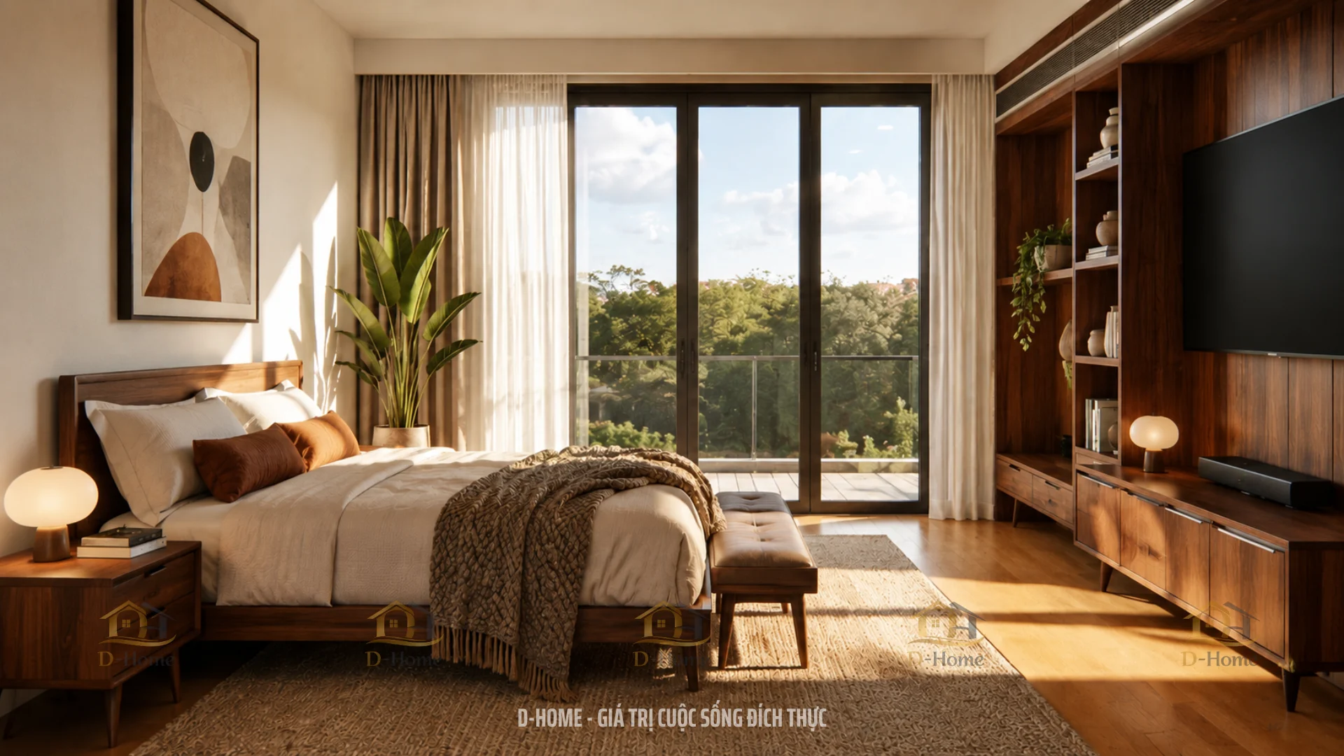 Thiết kế phòng ngủ không gian mở giữ được cảm giác dễ chịu và gần gũi với thiên nhiên