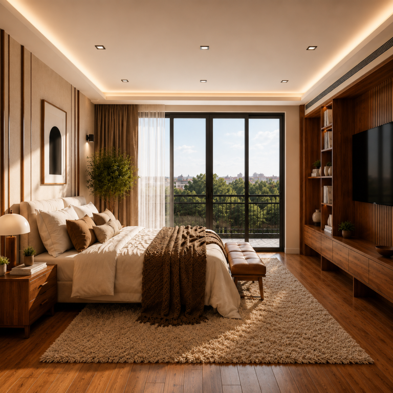 Dự án Thiết Kế Phòng Ngủ 30m2 có phòng thay đồ tiện lợi