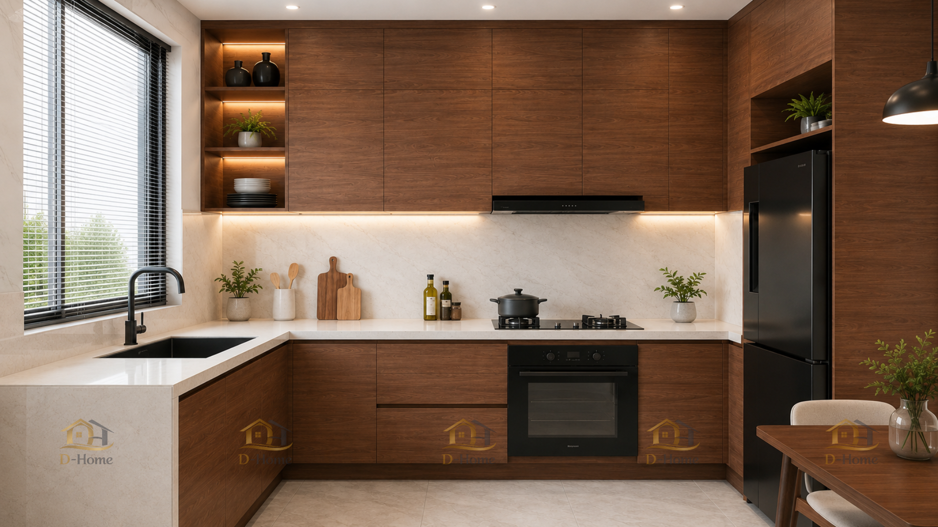 Tủ bếp gỗ công nghiệp là gì?
