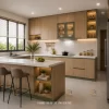 Tủ bếp gỗ công nghiệp MDF phủ Melamine giá tận xưởng HCM