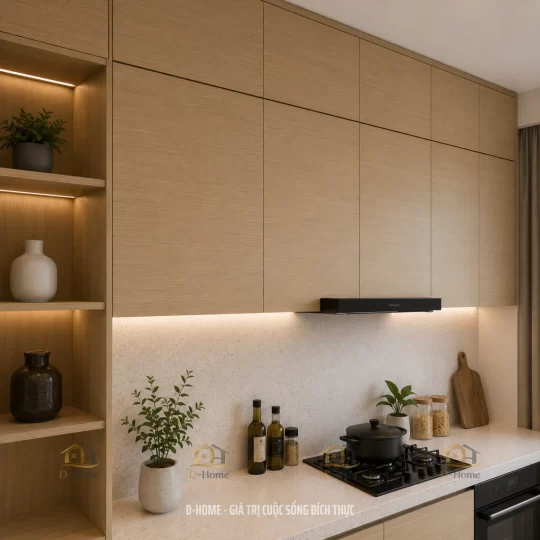Top 30+ mẫu Tủ bếp MDF phủ Laminate đẹp 2026 - Báo giá