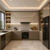 Tủ bếp MDF phủ Melamine chống ẩm cánh acrylic An Cường