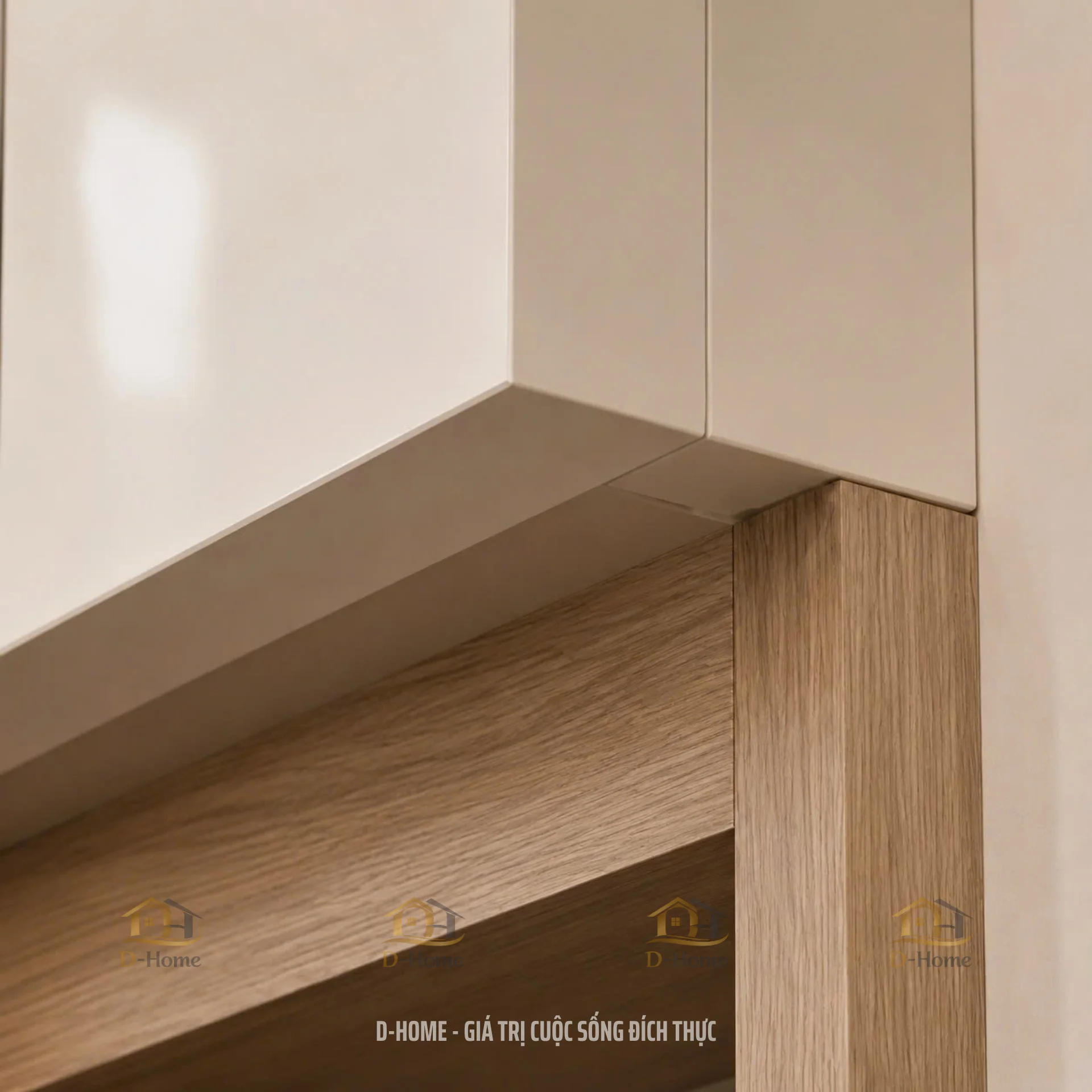 Tủ bếp MDF phủ Melamine chống ẩm cánh acrylic An Cường