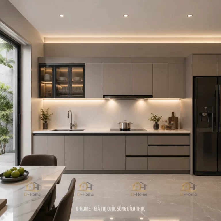 Tủ bếp nhôm tổ ong