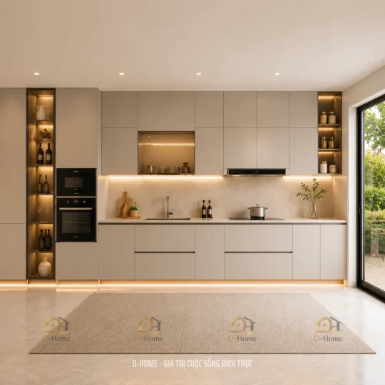 Tủ bếp nhôm tổ ong cao cấp bền đẹp chịu nước chống mối HCM