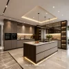 Tủ bếp nhôm tổ ong cánh kính bền đẹp chống mối mọt - Báo giá