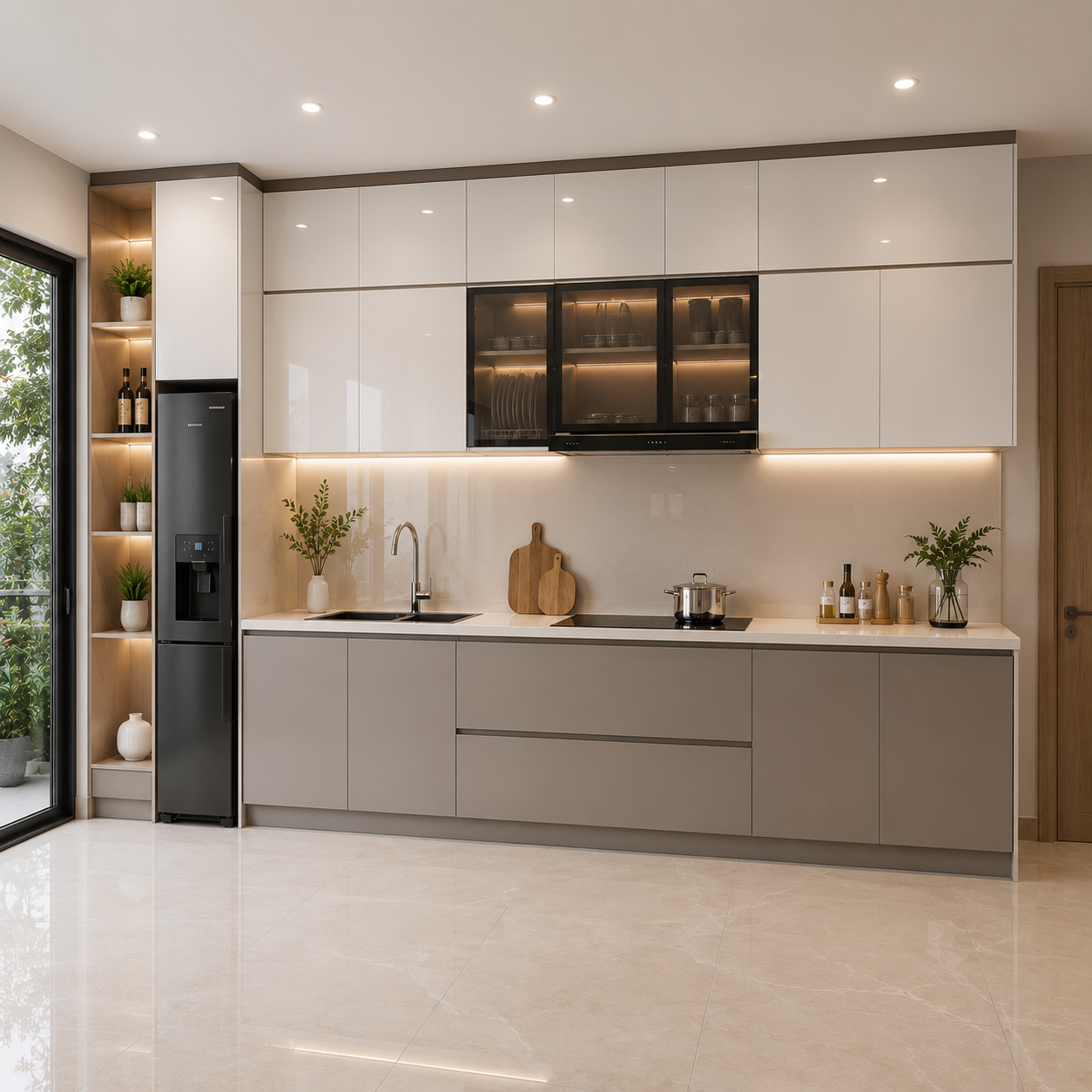 30+ mẫu tủ bếp nhựa đẹp giá rẻ cao cấp tận xưởng HCM