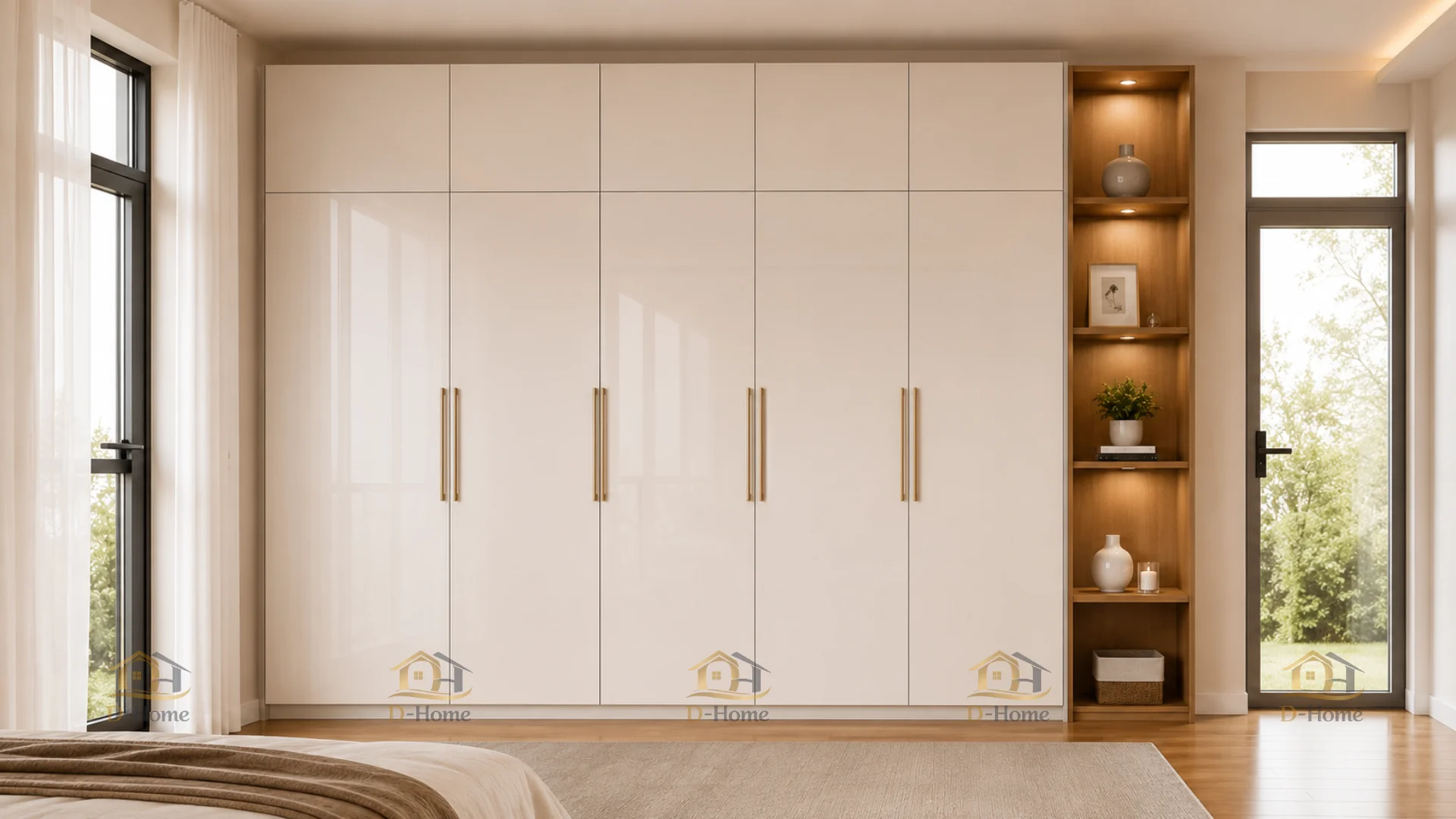 Tủ quần áo gỗ mdf phủ melamine cánh acrylic đẹp báo giá 2026
