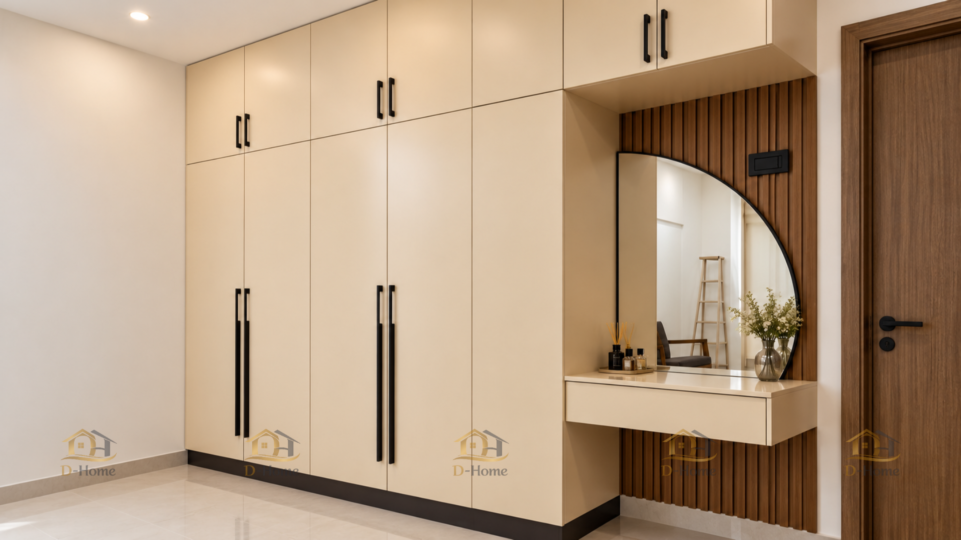 Tủ quần áo MDF phủ Melamine kịch trần