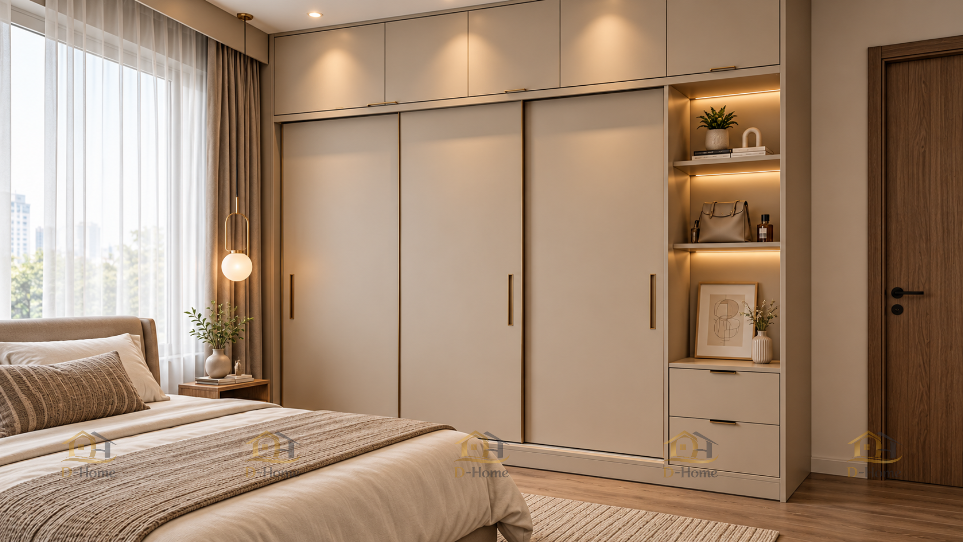 Tủ quần áo MDF phủ Melamine cánh lùa