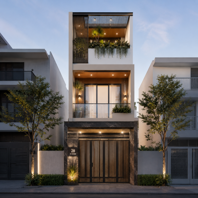 Hoàn thiện nội thất nhà phố phong cách hiện đại 125m2 - Chị Hằng