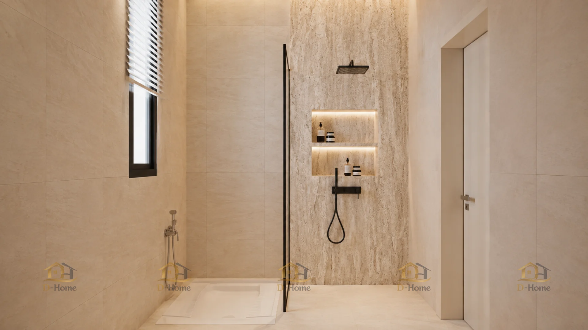 Nhà vệ sinh được bố trí liền kề phòng ngủ, tạo sự thuận tiện và đảm bảo tính riêng tư cho gia chủ