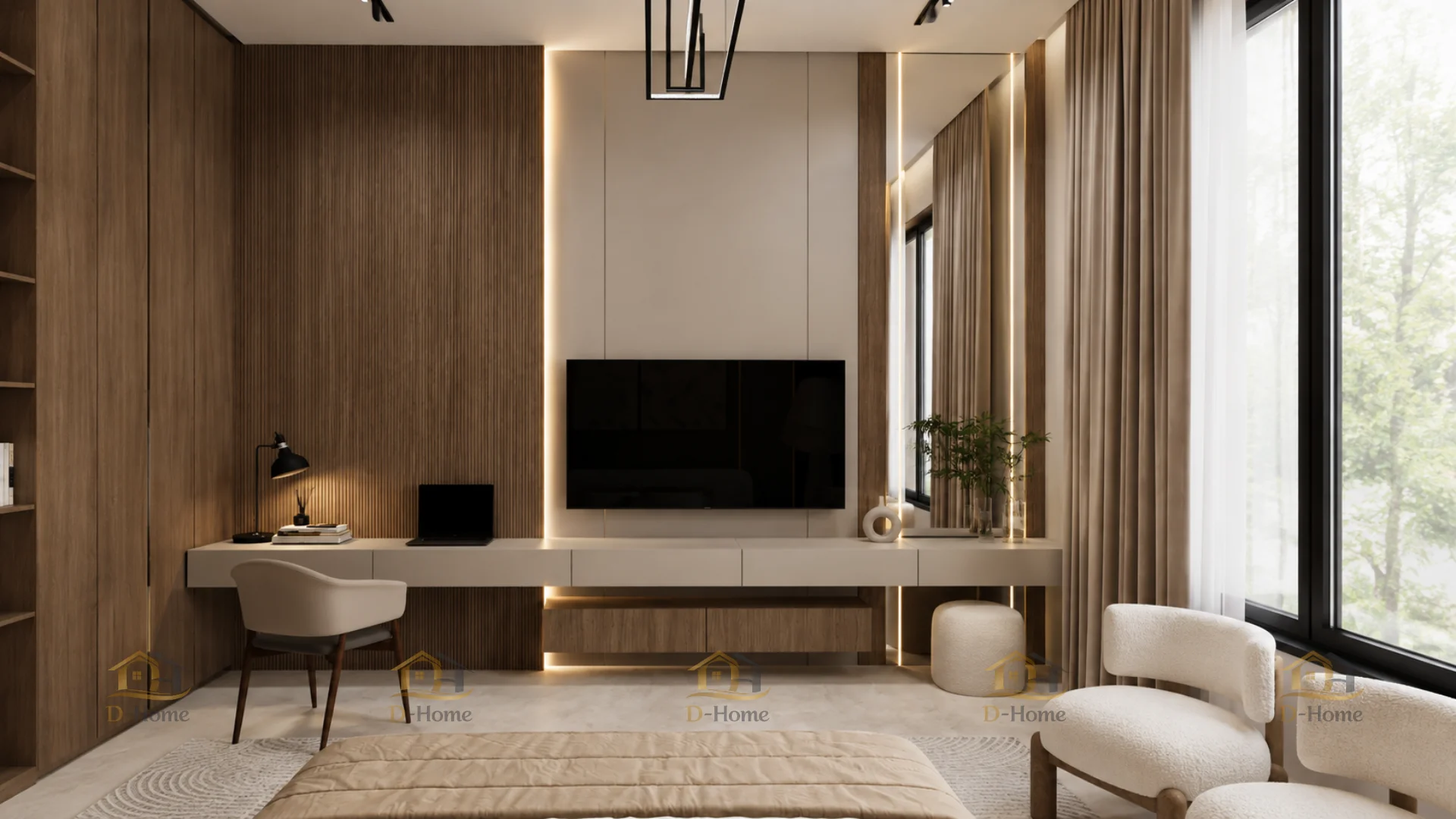 Thiết kế vách ốp TV