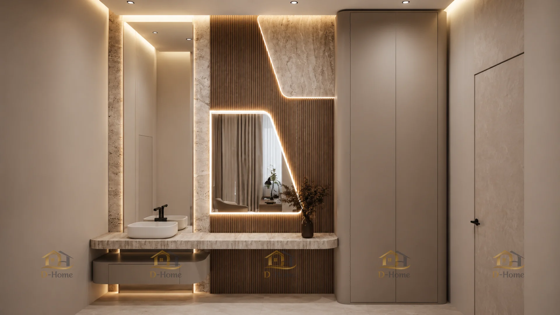 Nhà vệ sinh được bố trí liền kề phòng ngủ, tạo sự thuận tiện và đảm bảo tính riêng tư cho gia chủ