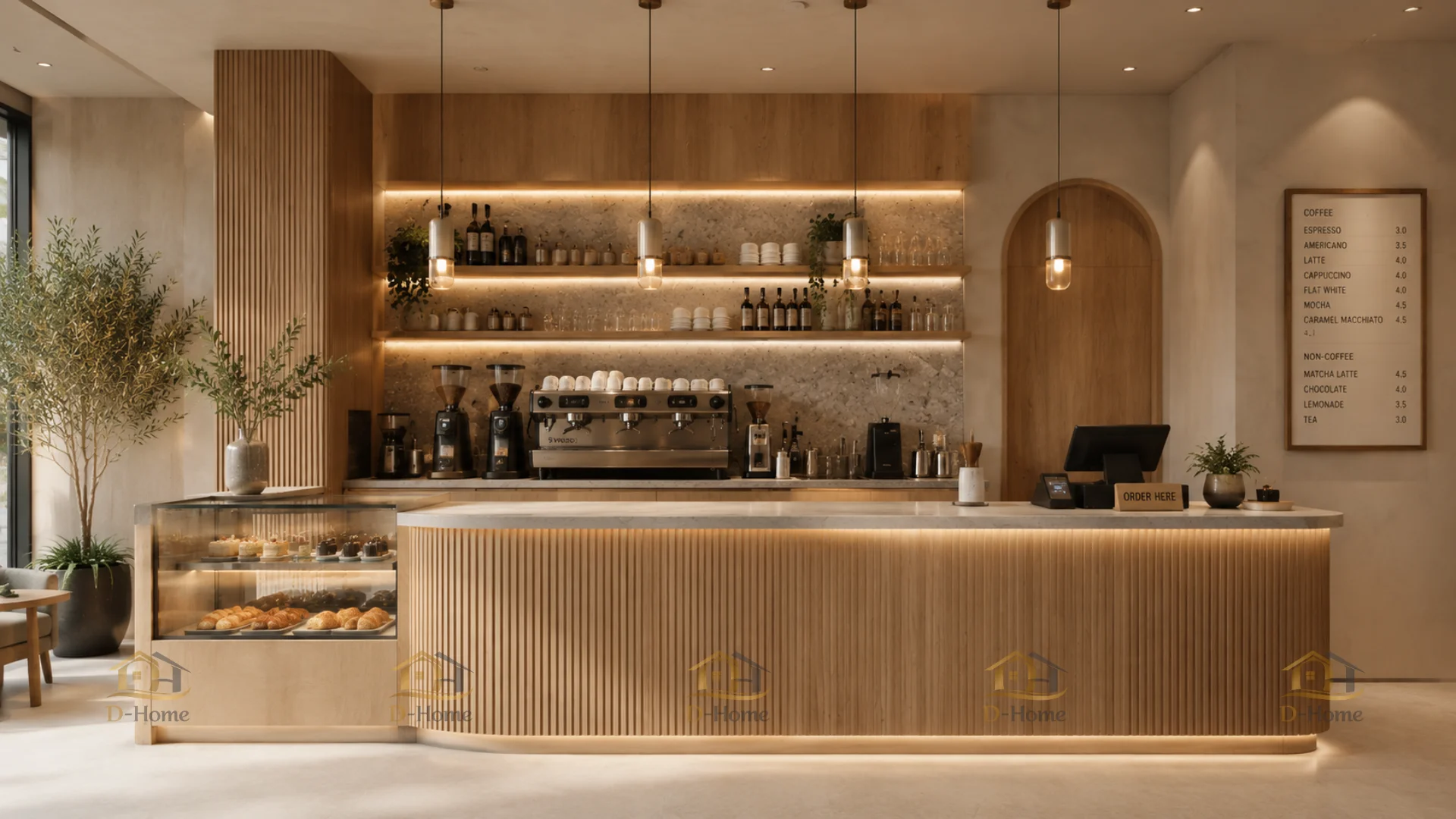30+ Mẫu Thi Công Nội Thất F&B Cho Nhà Hàng, Quán Cafe Đẹp Hiện Đại Do D-Home Thực Hiện