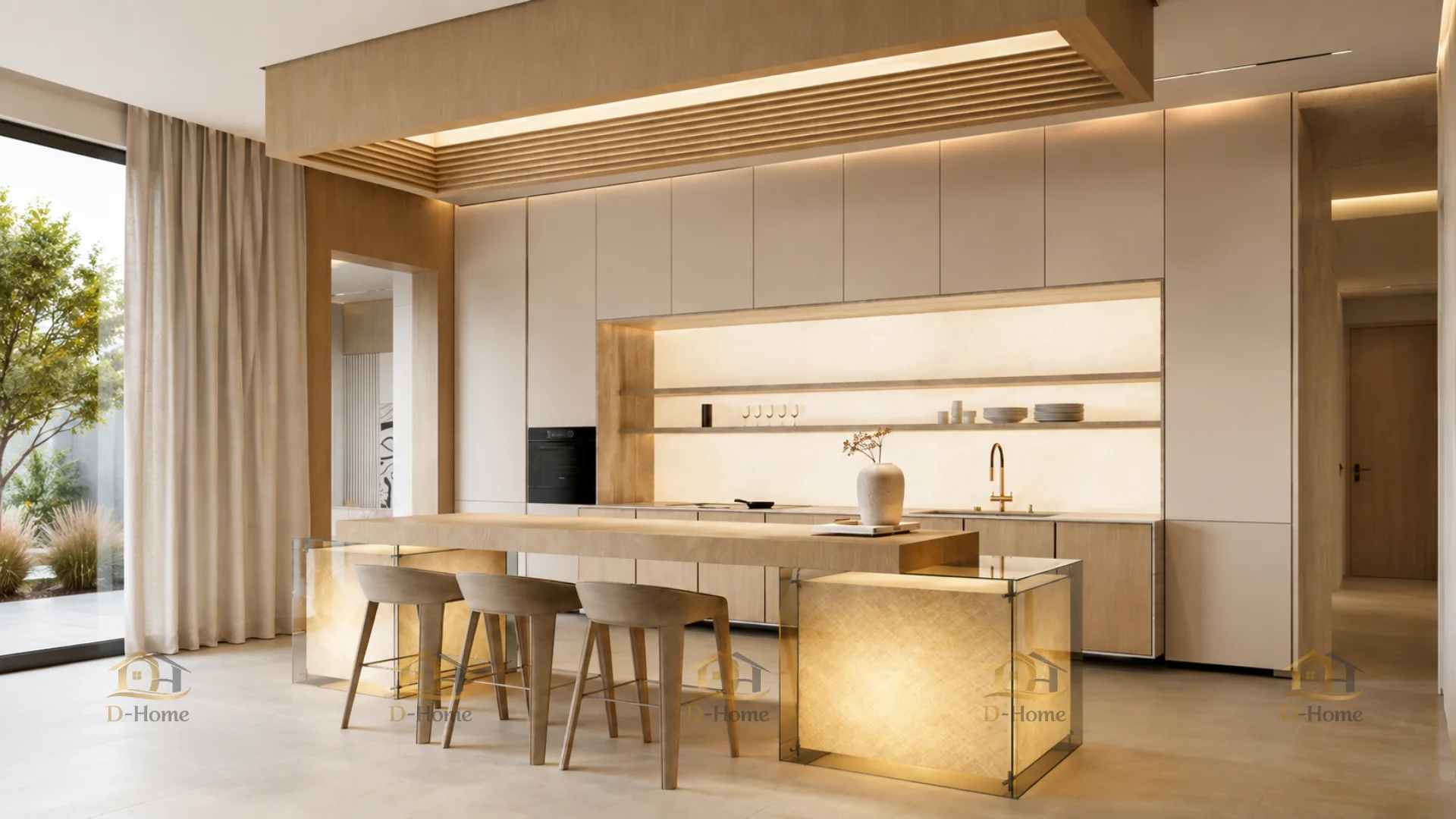 Tủ bếp nhựa PVC + cánh Laminate
