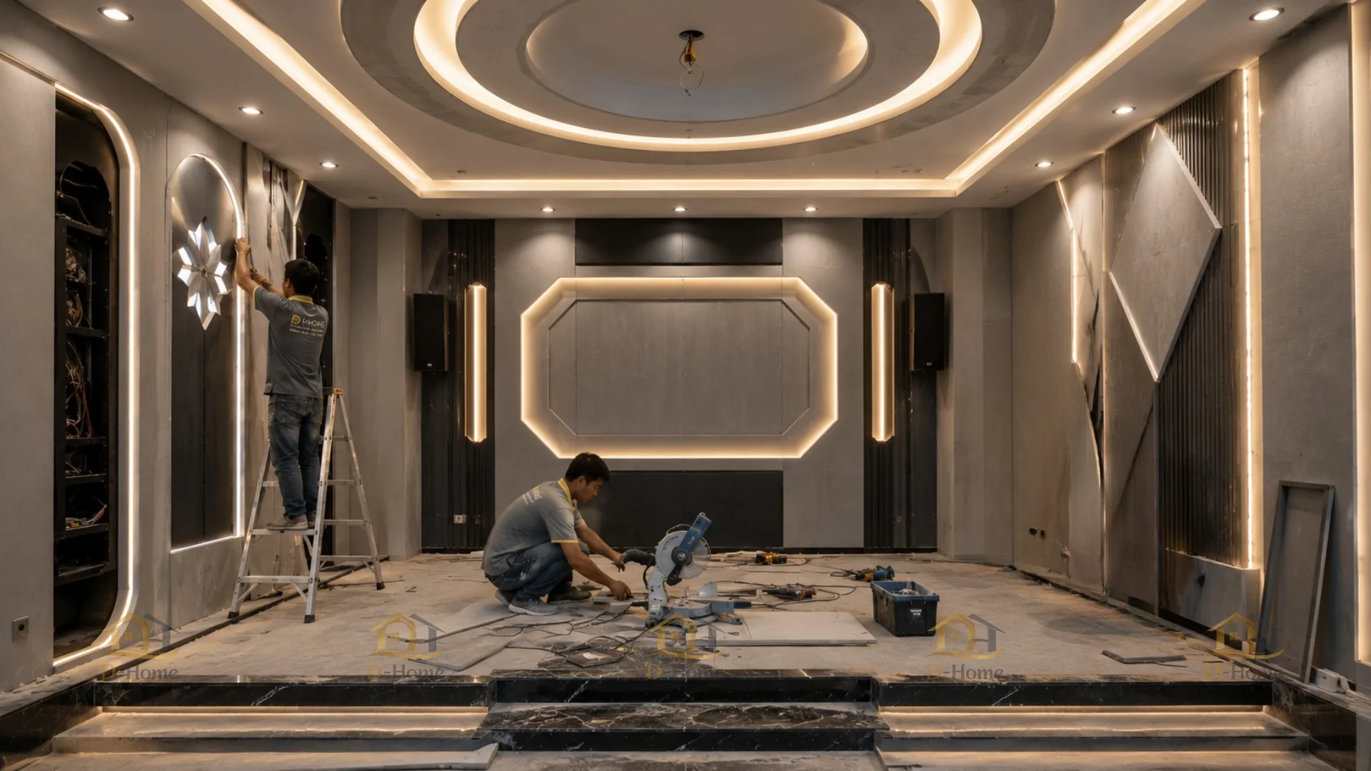 D-Home – Đơn vị chuyên thiết kế thi công nội thất phòng giải trí tại nhà trọn gói tại TP.HCM
