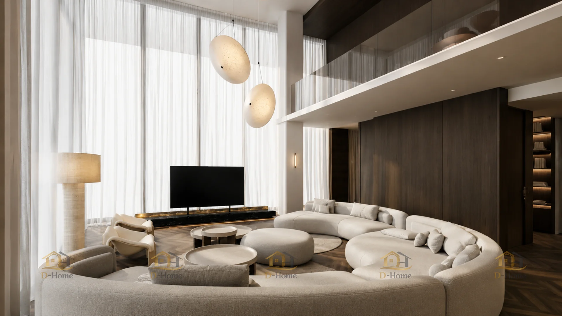 Thi công nội thất phòng khách biệt thự