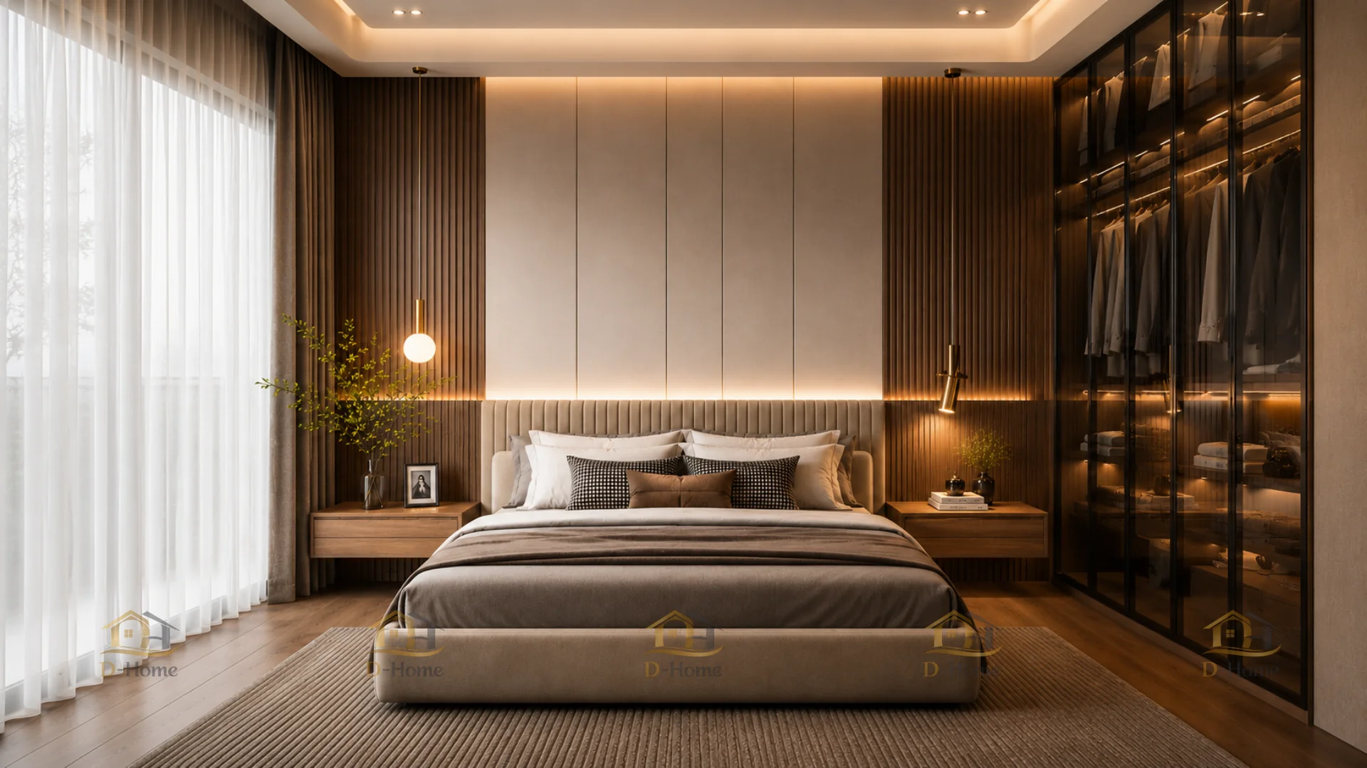 D-Home cung cấp giải pháp thi công nội thất phòng ngủ trọn gói từ khảo sát, tư vấn, thiết kế