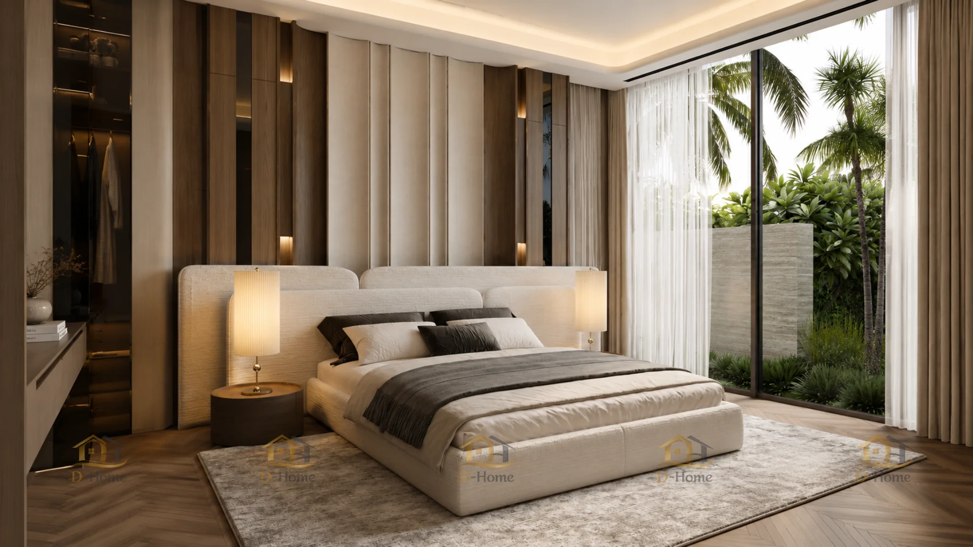 Phòng càng lớn, hệ tủ, giường, bàn trang điểm hoặc các hạng mục đi kèm có thể càng nhiều